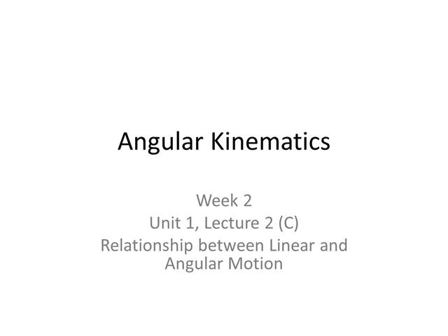 L04_Linear to Angular Relationships