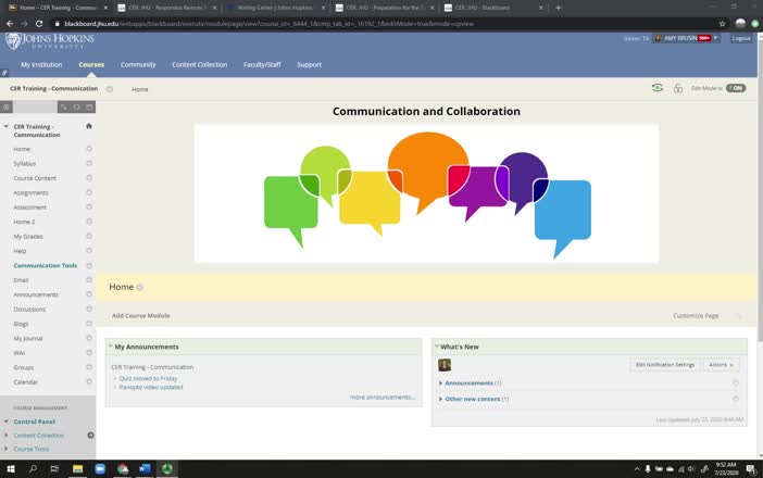 Blackboard Communication and Collaboration