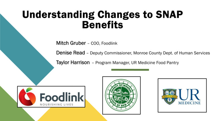 Public Health Grand Rounds - Understanding Changes to SNAP Benefits