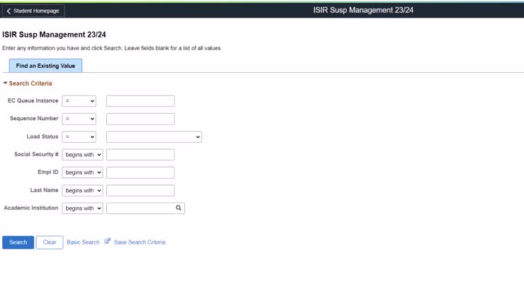 Manually Loading ISIRs