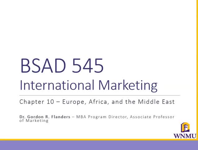 BSAD 545 - Module 9 - Chapter 10 Lecture