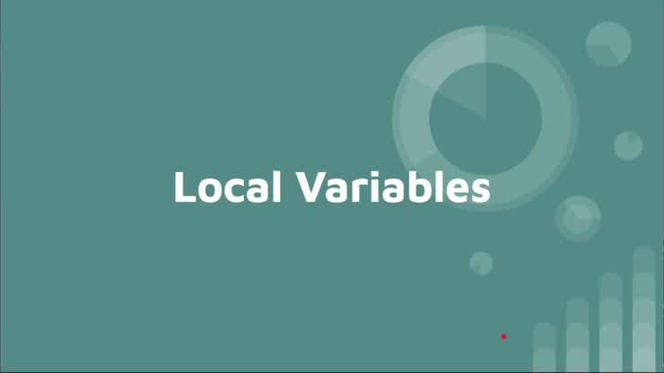 Week 8 - Local Variables