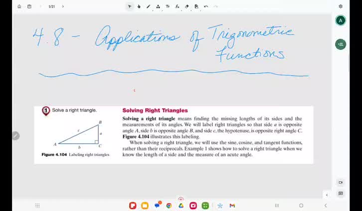 4.8 - Applications of Trigonometric Functions (Part 1)