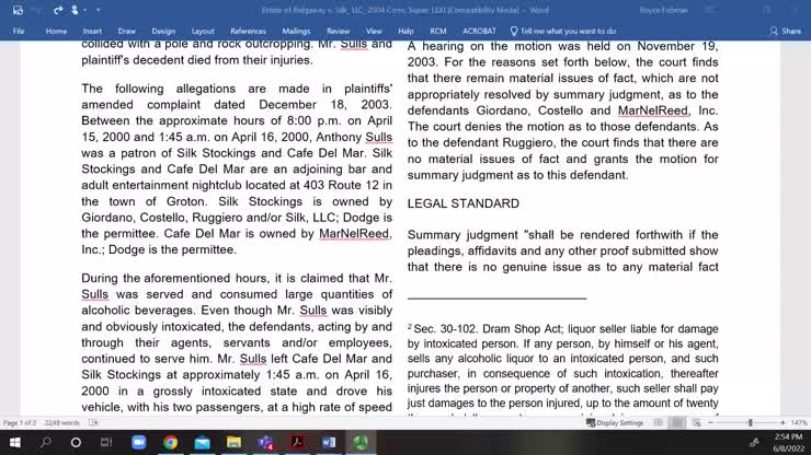 Breaking Down a Case Part 2