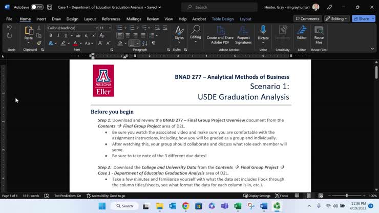 Case 1 - Department of Education Graduation Analysis