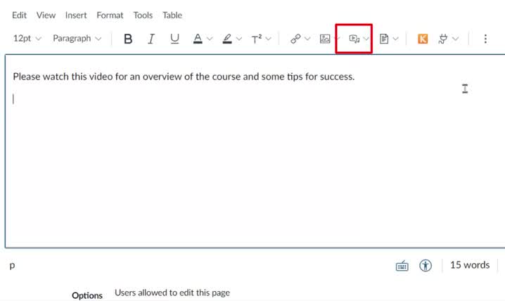 STUDENTS: Canvas Cam Videos