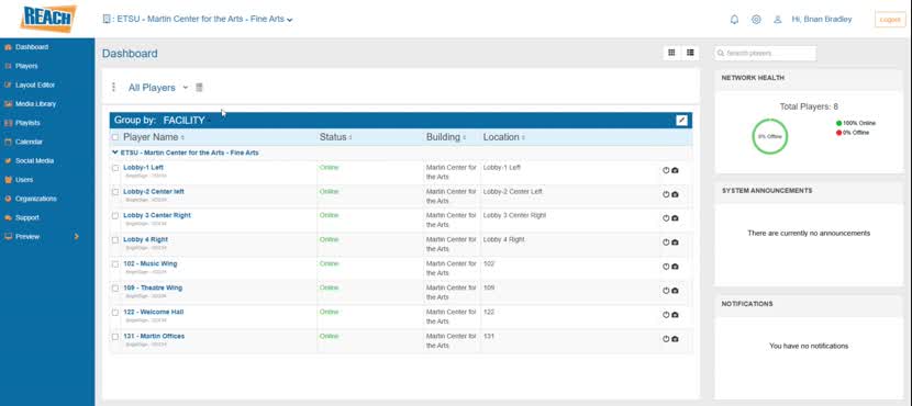 Reach Website Overview