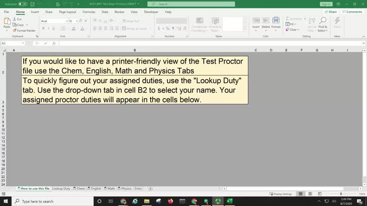New Look Test Proctor File