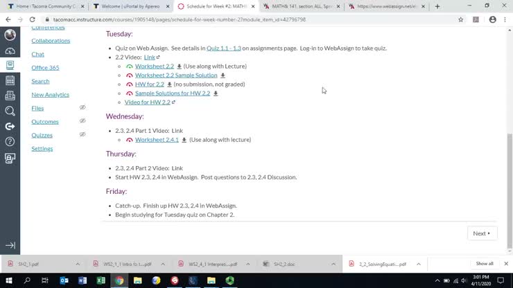 Lecture 2.3, 2.4: Part 1