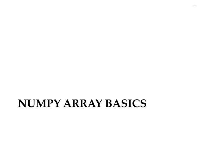 2.A.ii - Numpy Array Basics