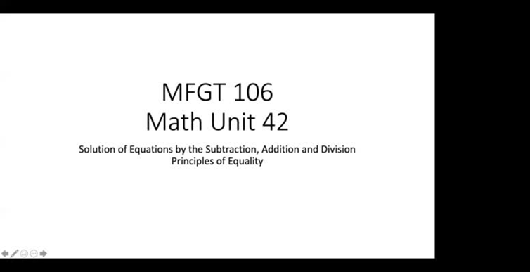 MFGT 106 Math Unit 42 Solutions Using the Subtraction, Addition, and ...