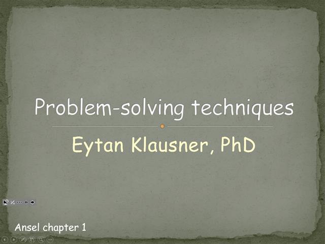 Problem-solving techniques