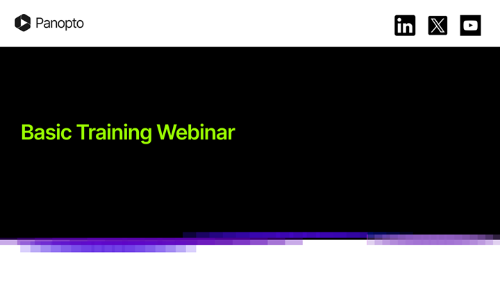 Basic Training Webinar