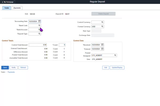 AR_Entering a Direct Deposit for a Single Item - No Audio