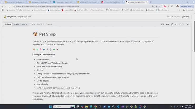 CS 240 - Pet Shop Demo