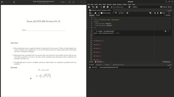 STA-209 Practice Exam Solutions