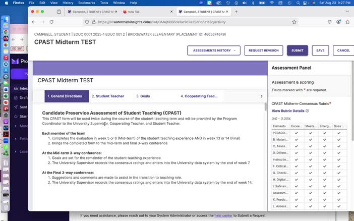 CPAST Midterm Evaluations -- For Host Teachers