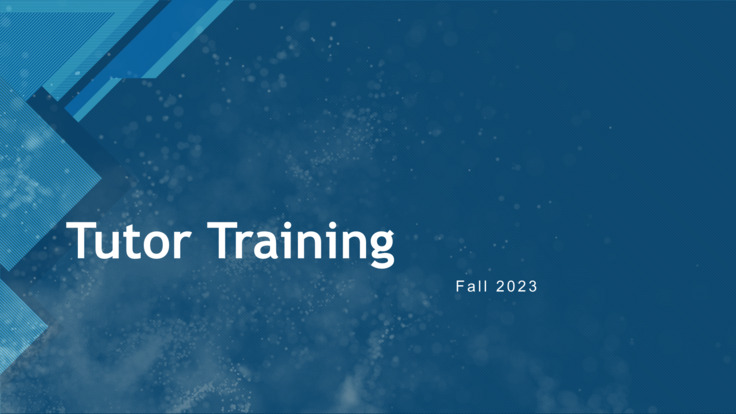 Tutor Training