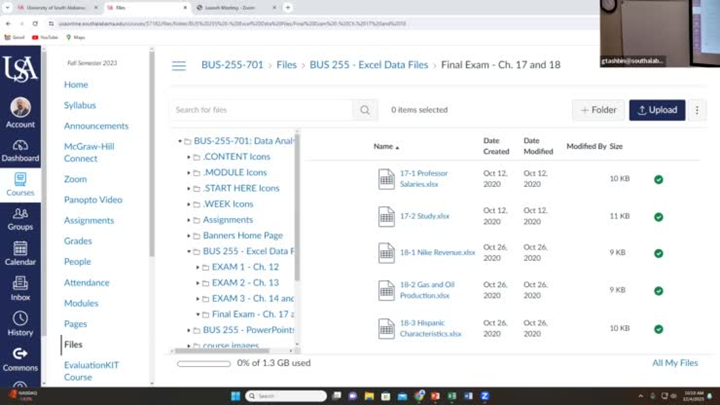 BUS-255-701: Data Analytics II 120423