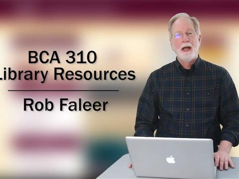 BCA 310 - Library Resources