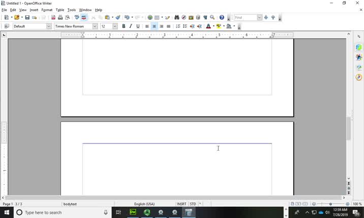 Open office start
