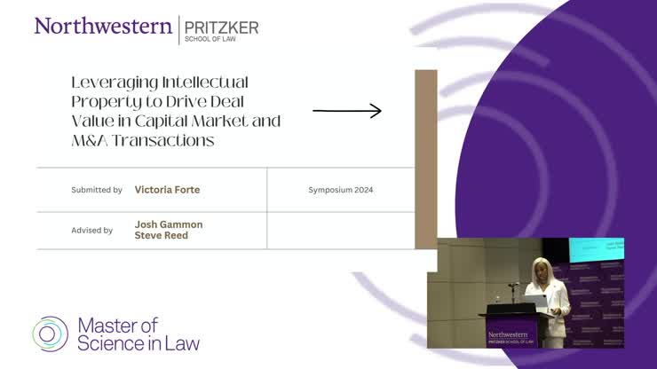 Victoria Forte: Leveraging IP to Drive Deal Value in Capital Market and ...
