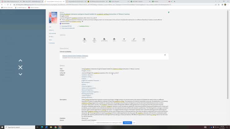 Finding Citation and Reference Information Part 2