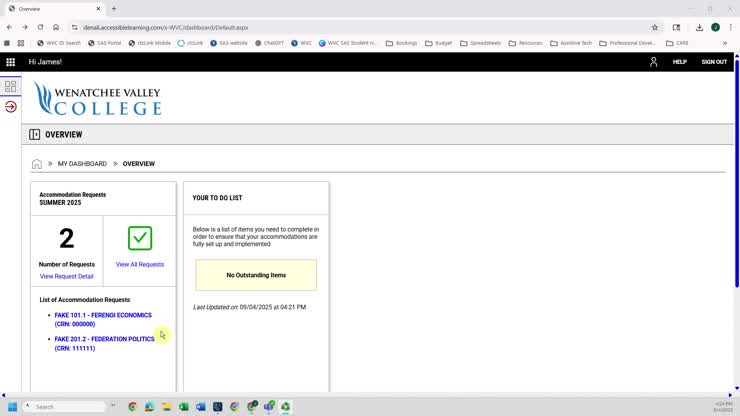 Scheduling Tests in SAS Portal