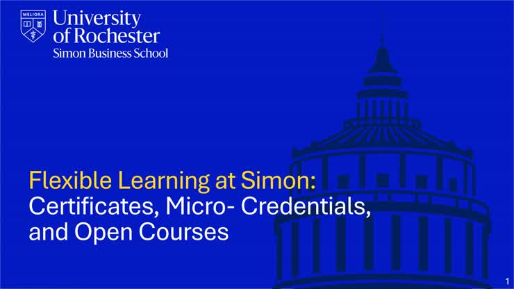 Flexible Learning at Simon: Certificates, Micro-Credentials & Open Courses