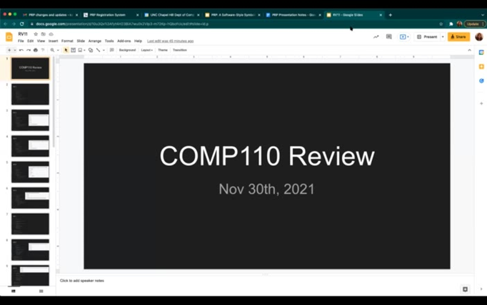 COMP 110 Review
