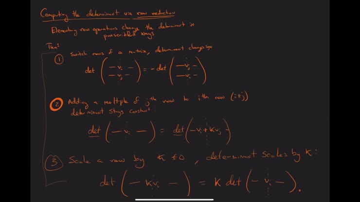 Computing the Determinant II, An Example.