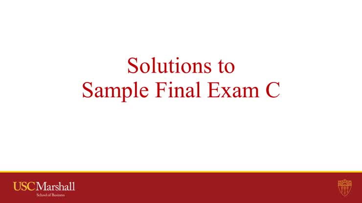 Solutions to Sample Final Exam C
