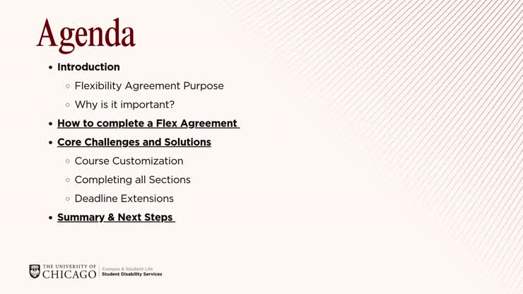 Training on Flexibility Agreement Completion