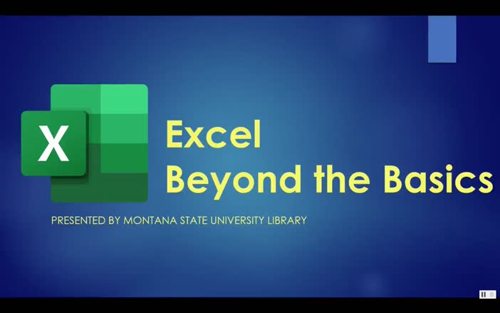 Excel Beyond the Basics Intro