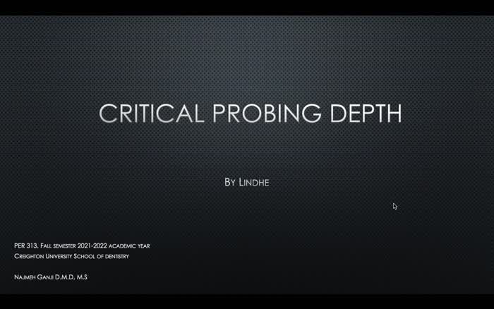 Critical probing depth