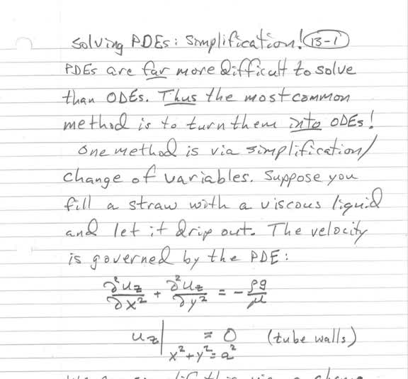 13 Solving PDEs by Simplification