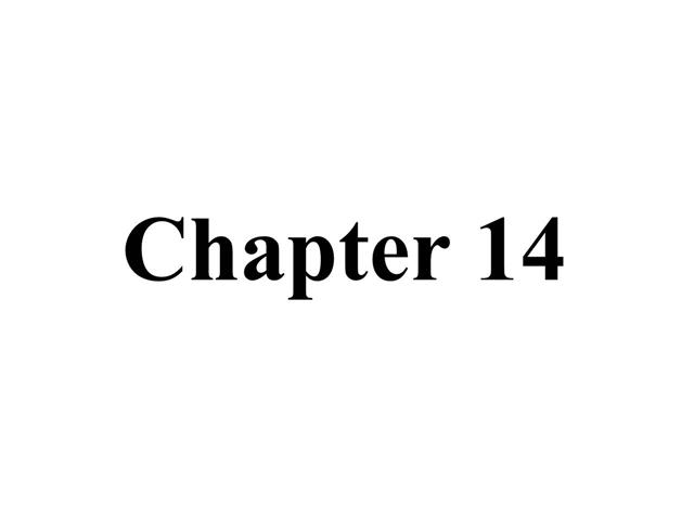 Chapter 14 Lecture 2