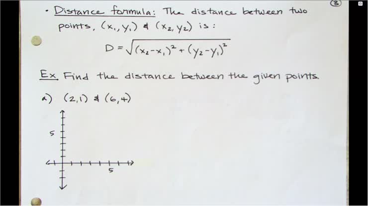 15.3 Distance Formula