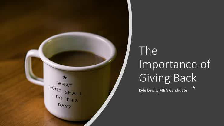 The Importance of Giving Back