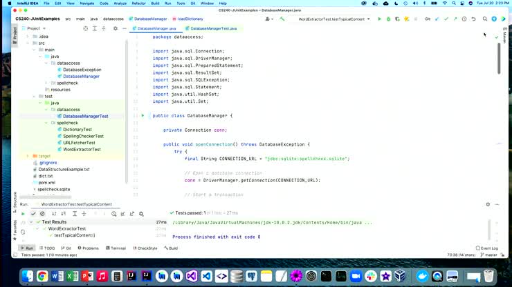CS 240 - Unit Testing Database Code