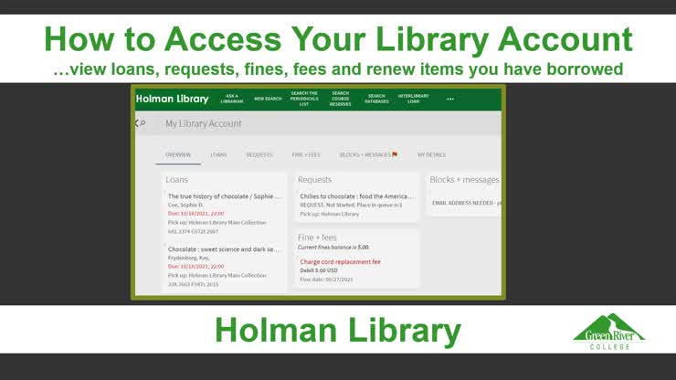 How to Access Your Library Account