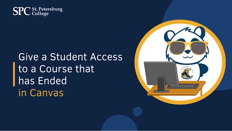 How to Give a Student Access to a Course that has Ended in Canvas