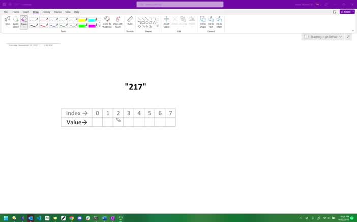 How to translate a integer from a string to an array of digits