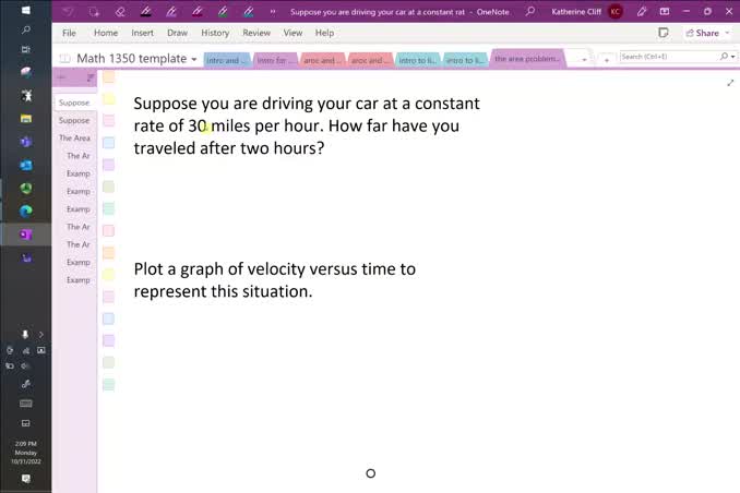 Given a rate and time, what's the distance