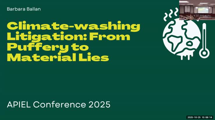 Climate-washing Litigation: Corporate Accountability, Consumer ...