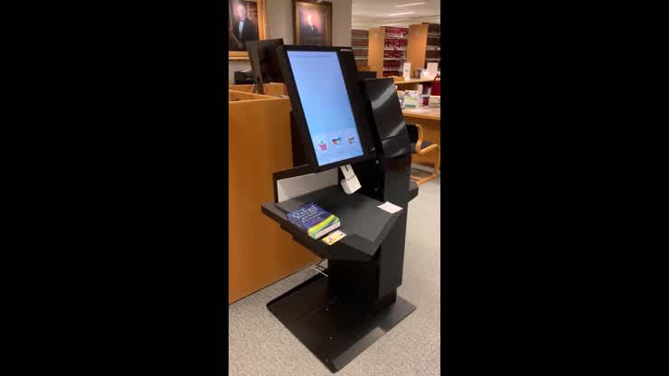 Law Library Self Checkout Machine Video