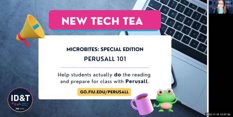 Microbites New Tech Tea: Perusall 101 - 11-10-22