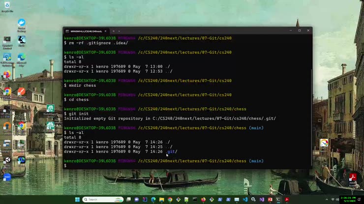 CS 240 - Creating a Local Git Repository