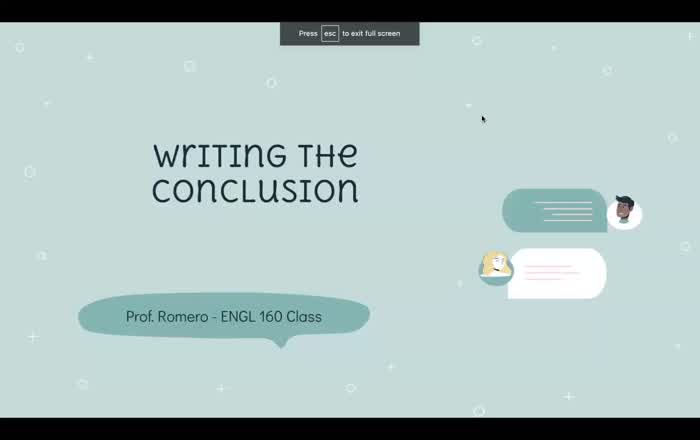 Week 11 Lecture - Writing Conclusions