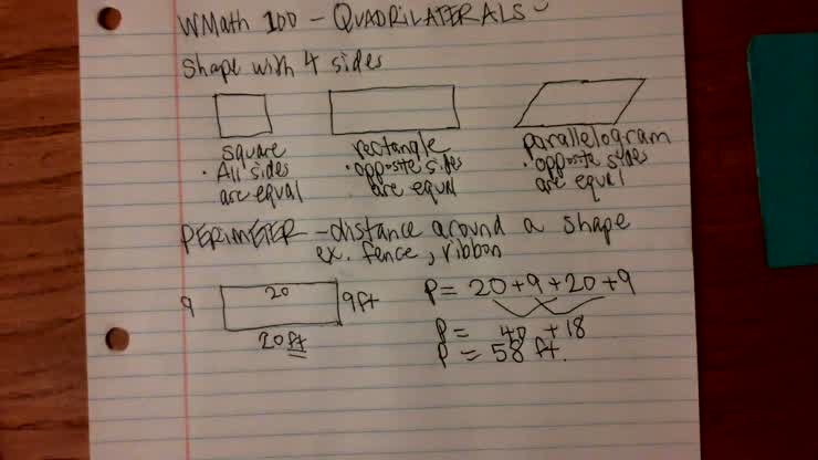 Quadrilaterals -- part 2 (area)